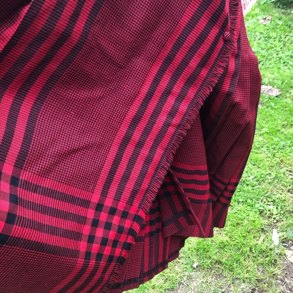 Vintage KILT Red and Black Tartan  & Houndstooth Pleated Kilt - Picture 16 of 16